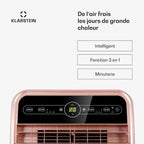 Climatiseur Mobile Smart Klarstein 12000 BTU – Classe A, R290, Inverter, Connecté, 52 dB, Rose