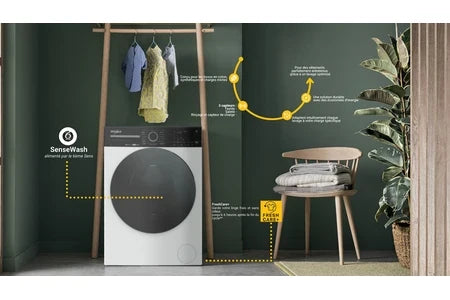 Lave-linge hublot Whirlpool W0M011WADSFR SENSE WASH