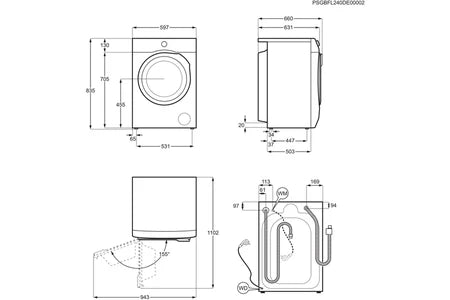 Lave-linge hublot Electrolux EW7FI25916OV